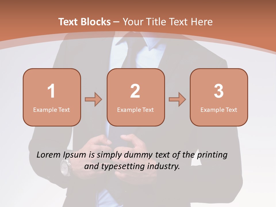 A Man In A Suit Is Looking Down At His Tie PowerPoint Template