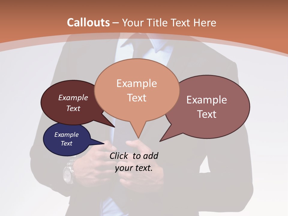 A Man In A Suit Is Looking Down At His Tie PowerPoint Template