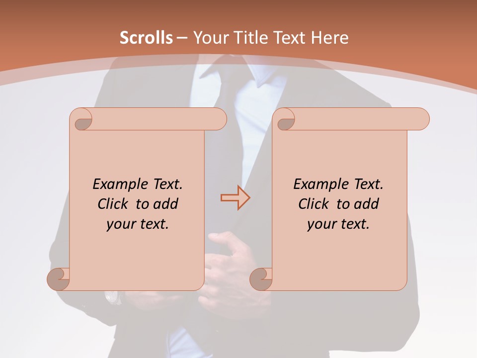 A Man In A Suit Is Looking Down At His Tie PowerPoint Template