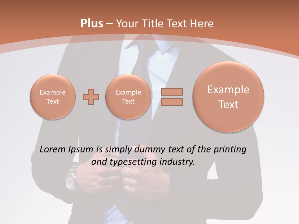 A Man In A Suit Is Looking Down At His Tie PowerPoint Template