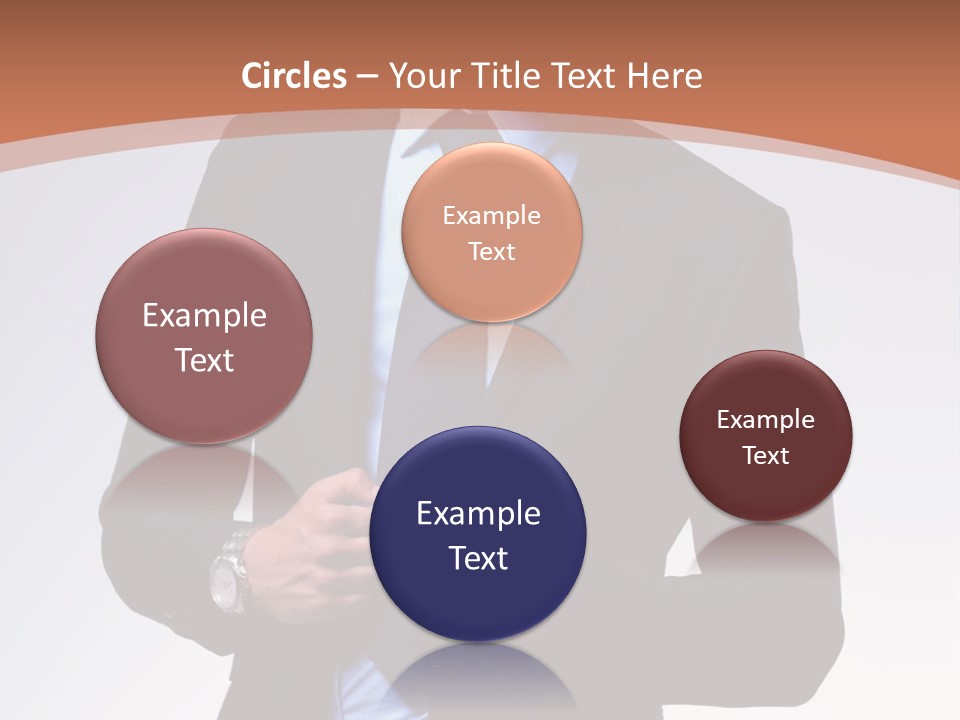 A Man In A Suit Is Looking Down At His Tie PowerPoint Template