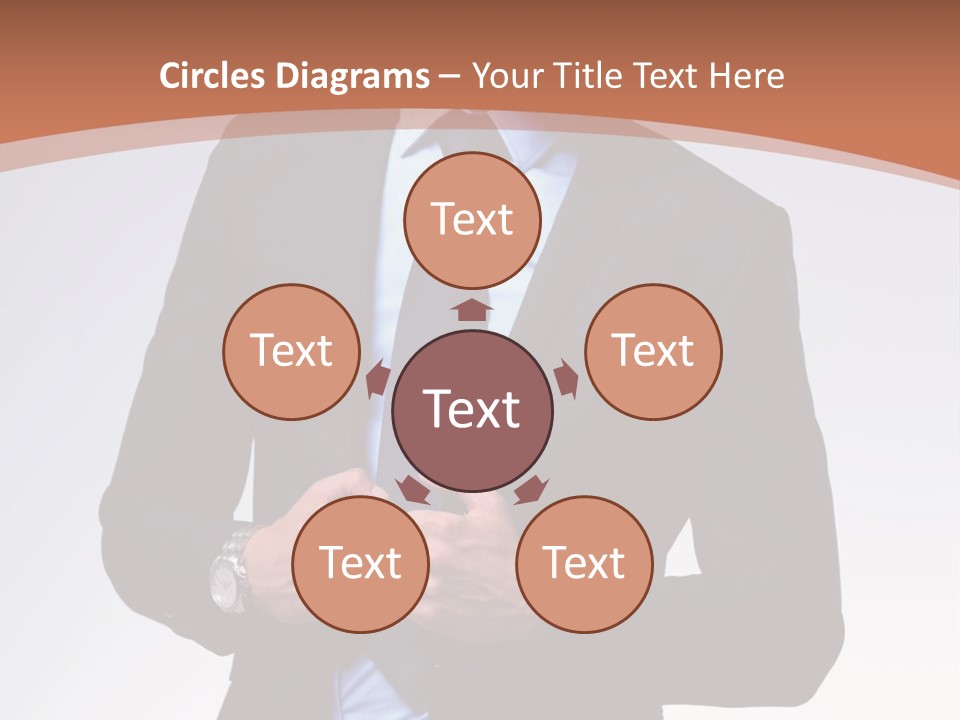 A Man In A Suit Is Looking Down At His Tie PowerPoint Template