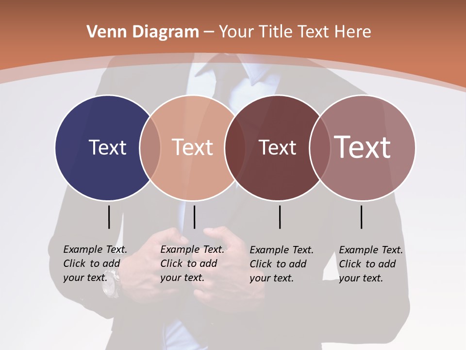 A Man In A Suit Is Looking Down At His Tie PowerPoint Template