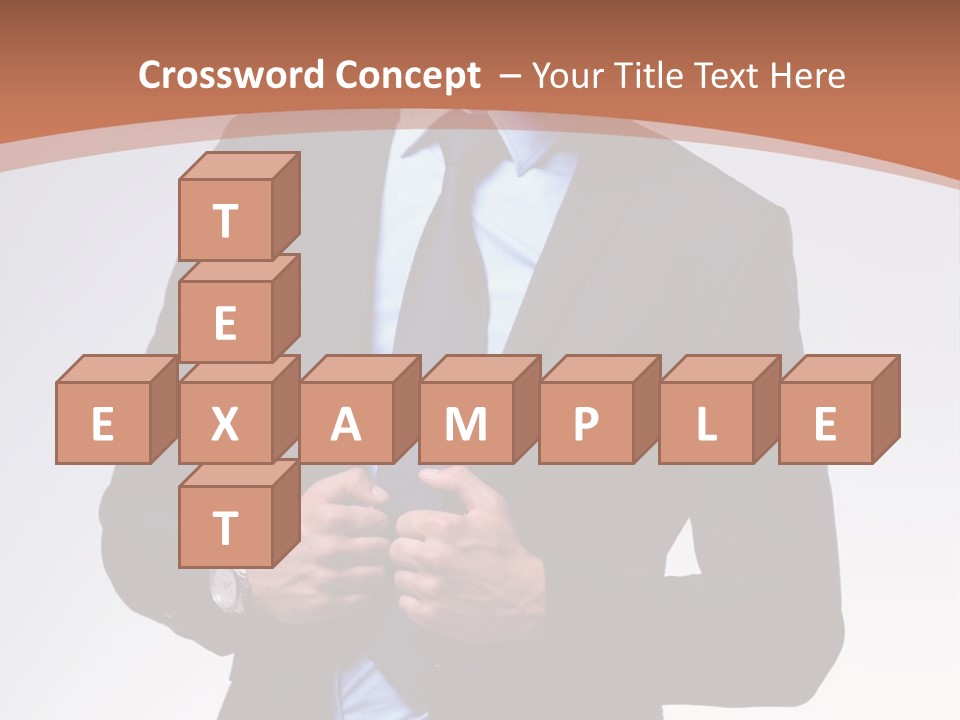 A Man In A Suit Is Looking Down At His Tie PowerPoint Template