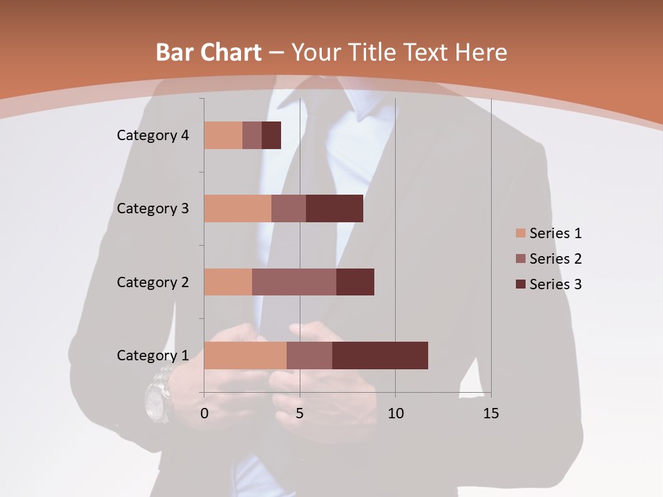 A Man In A Suit Is Looking Down At His Tie PowerPoint Template