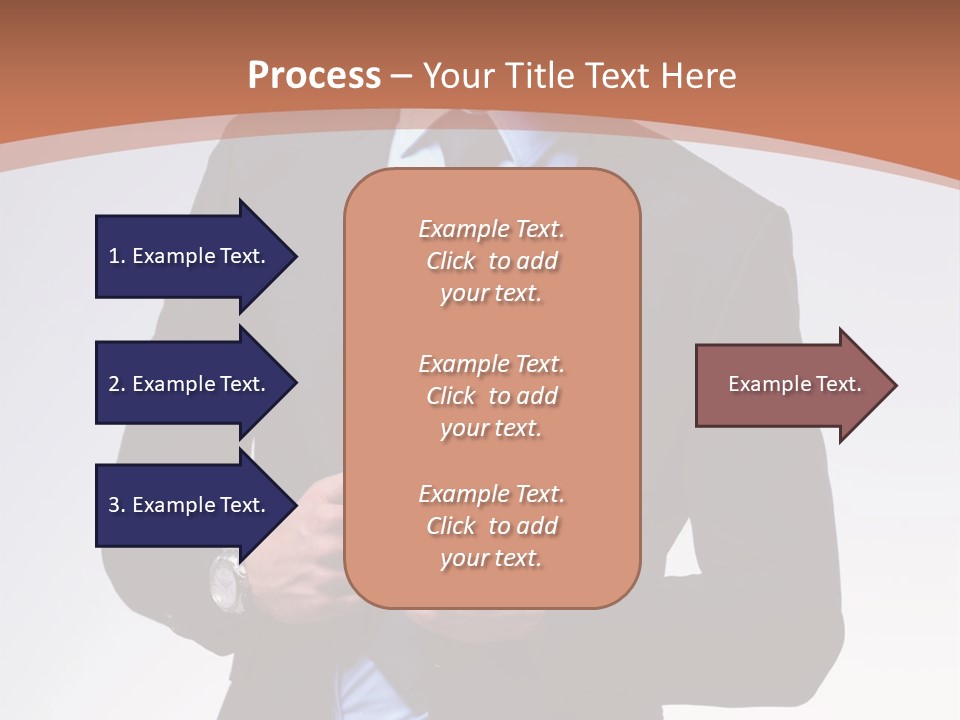 A Man In A Suit Is Looking Down At His Tie PowerPoint Template
