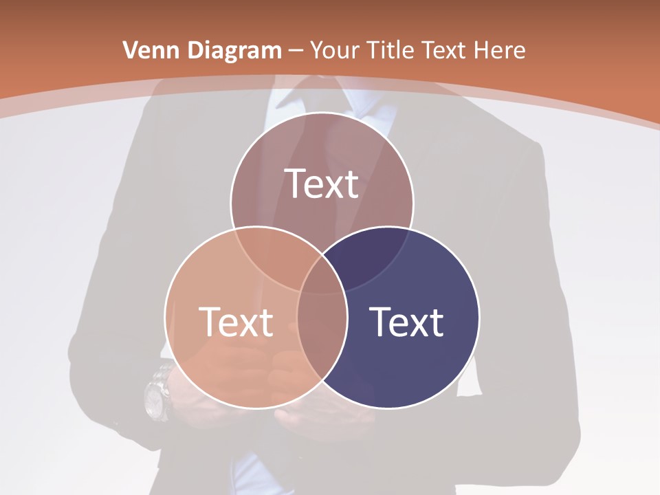 A Man In A Suit Is Looking Down At His Tie PowerPoint Template