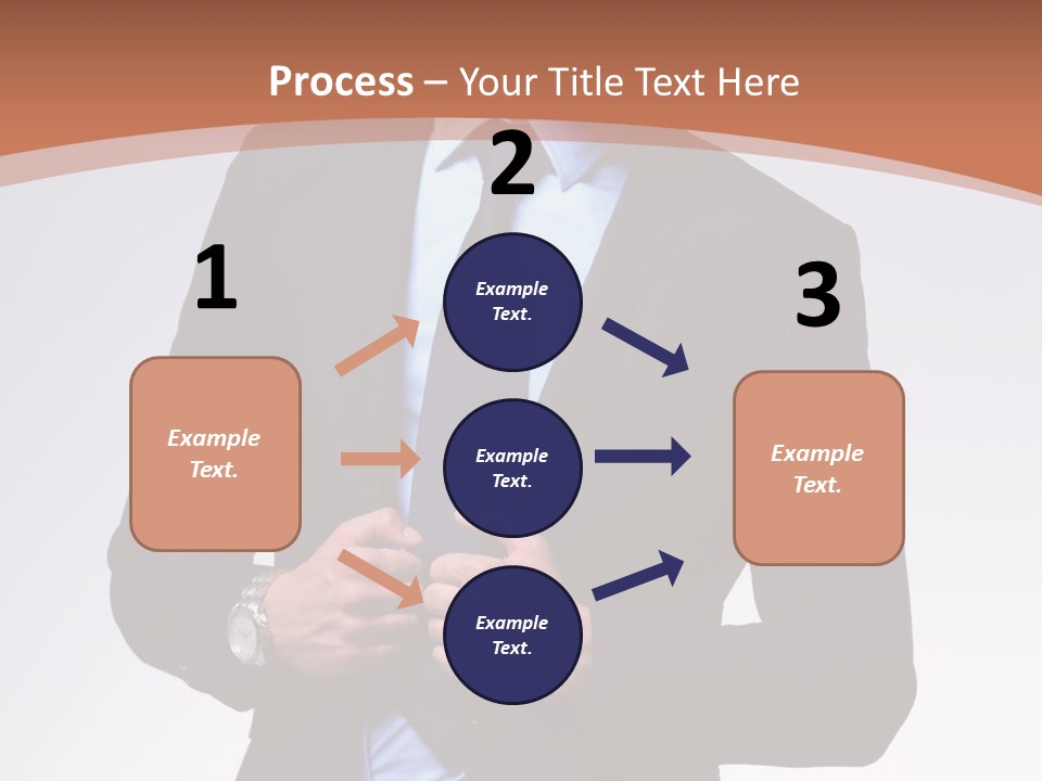 A Man In A Suit Is Looking Down At His Tie PowerPoint Template