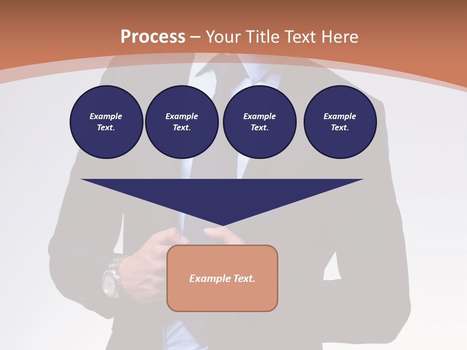 A Man In A Suit Is Looking Down At His Tie PowerPoint Template