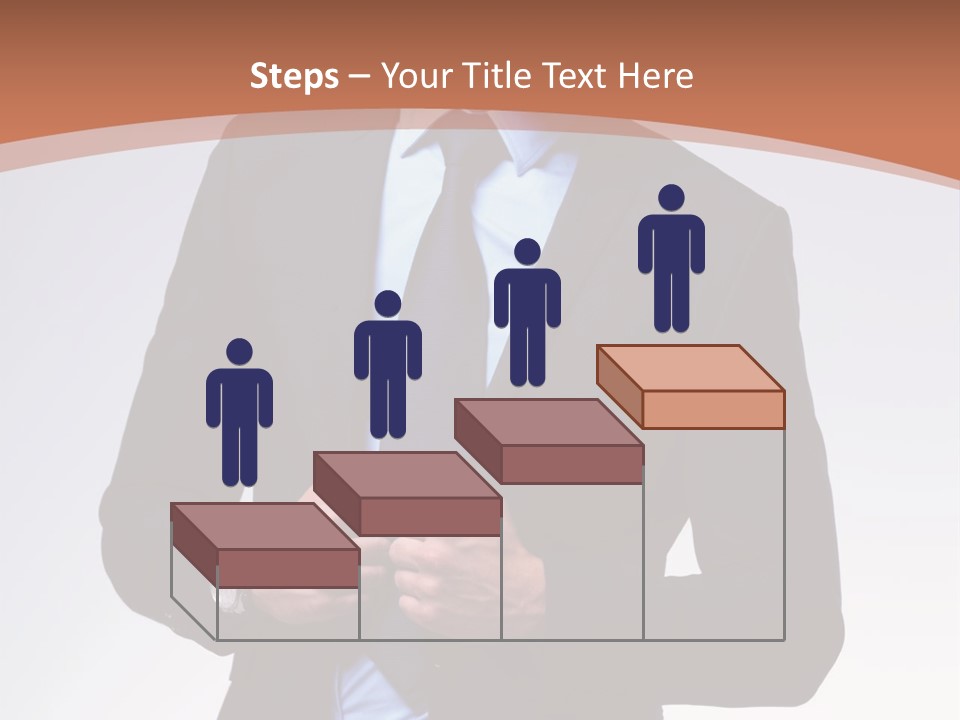 A Man In A Suit Is Looking Down At His Tie PowerPoint Template