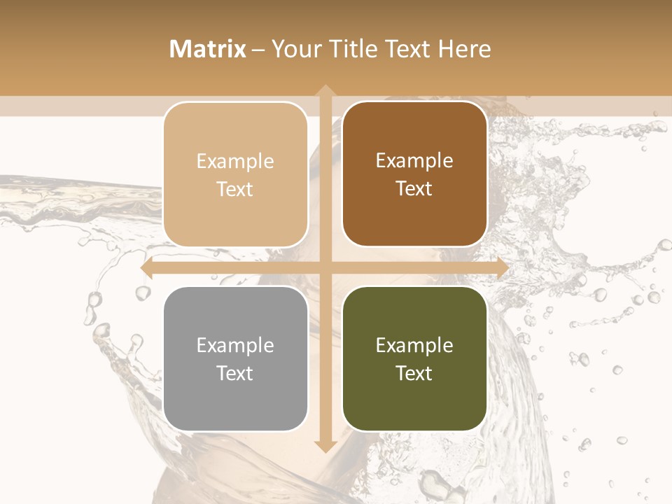 A Bottle Of Water Is Splashing Into The Water PowerPoint Template