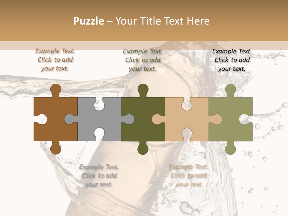 A Bottle Of Water Is Splashing Into The Water PowerPoint Template