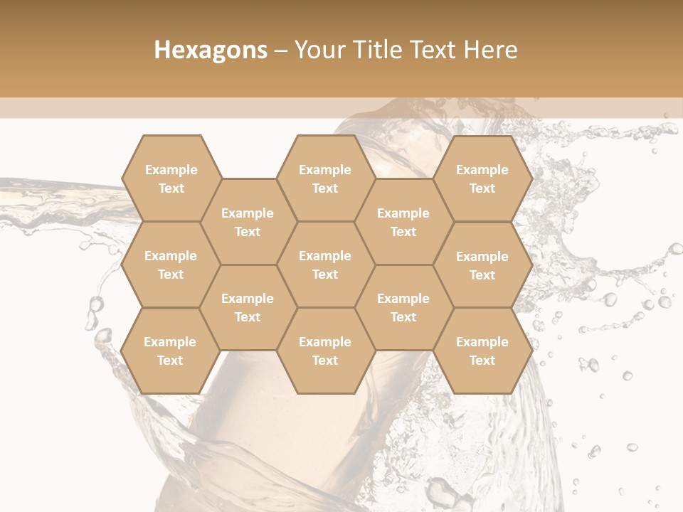 A Bottle Of Water Is Splashing Into The Water PowerPoint Template