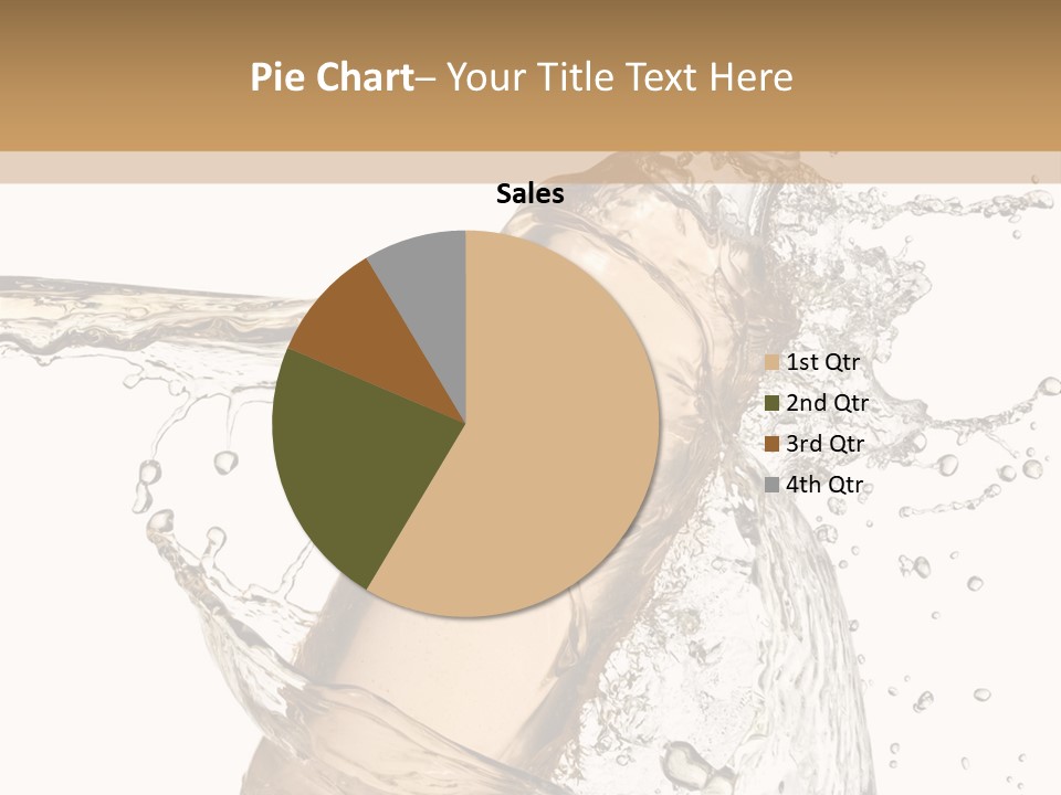 A Bottle Of Water Is Splashing Into The Water PowerPoint Template