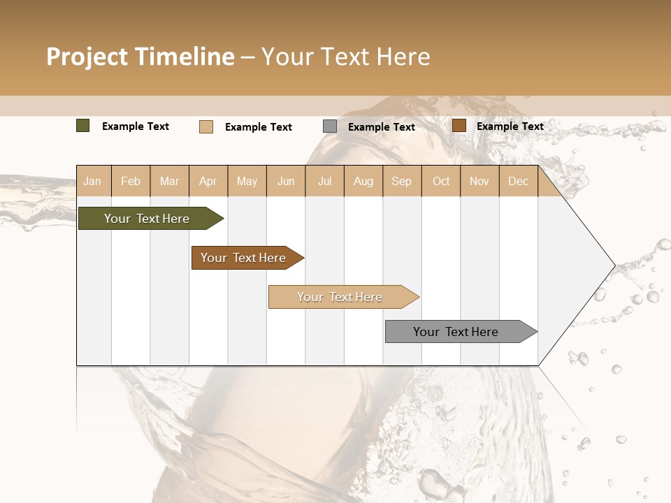 A Bottle Of Water Is Splashing Into The Water PowerPoint Template