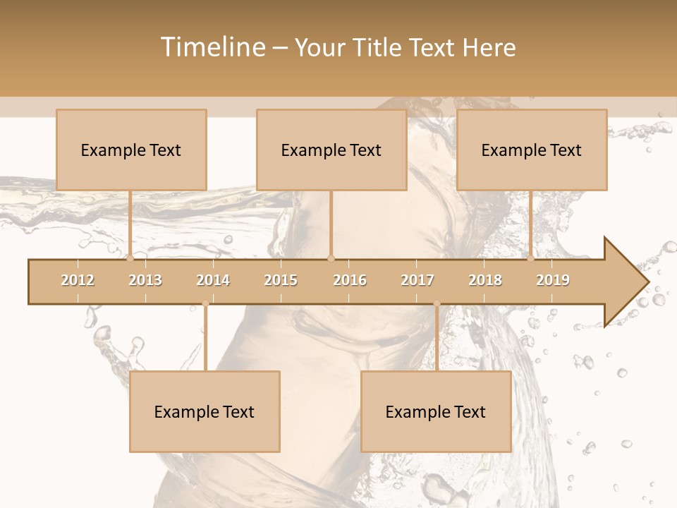 A Bottle Of Water Is Splashing Into The Water PowerPoint Template