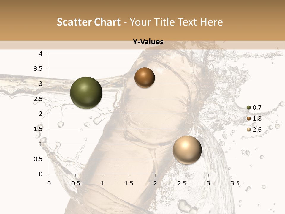 A Bottle Of Water Is Splashing Into The Water PowerPoint Template