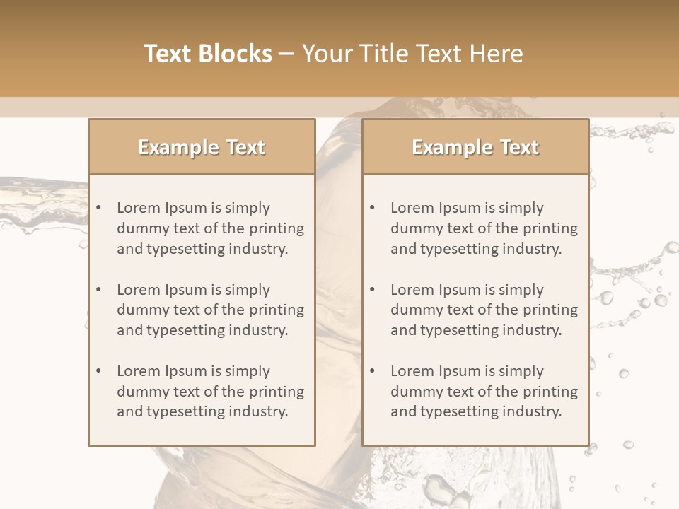 A Bottle Of Water Is Splashing Into The Water PowerPoint Template