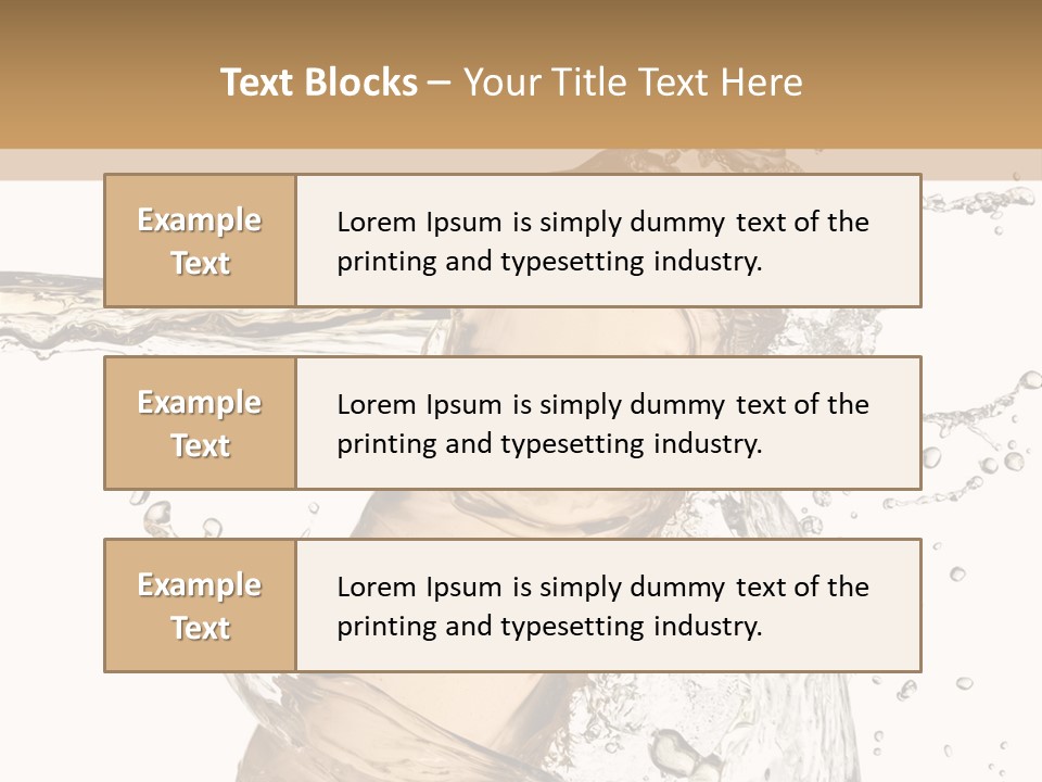 A Bottle Of Water Is Splashing Into The Water PowerPoint Template