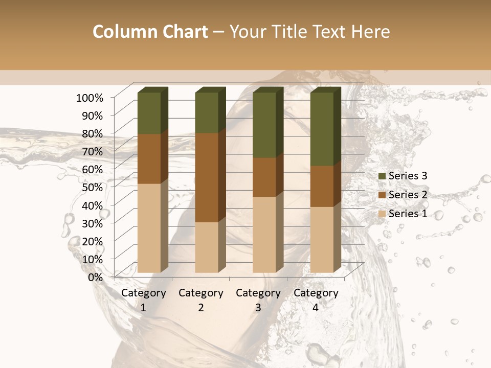 A Bottle Of Water Is Splashing Into The Water PowerPoint Template