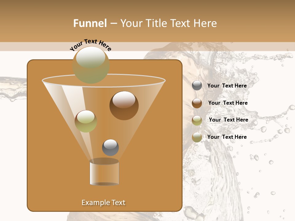 A Bottle Of Water Is Splashing Into The Water PowerPoint Template