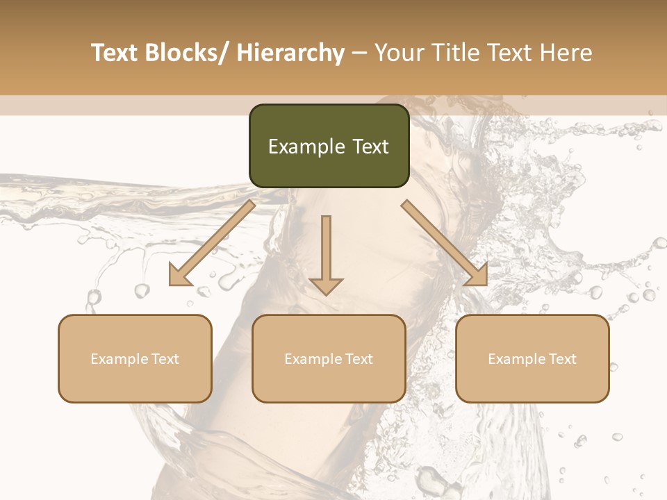 A Bottle Of Water Is Splashing Into The Water PowerPoint Template