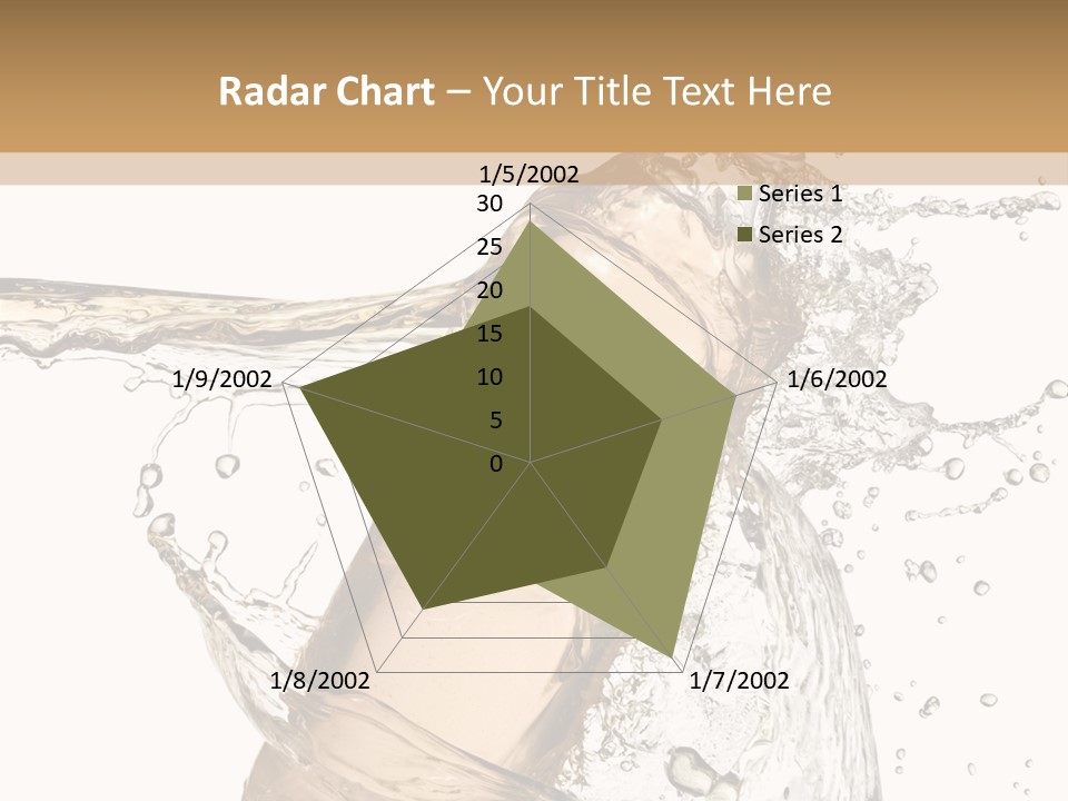 A Bottle Of Water Is Splashing Into The Water PowerPoint Template