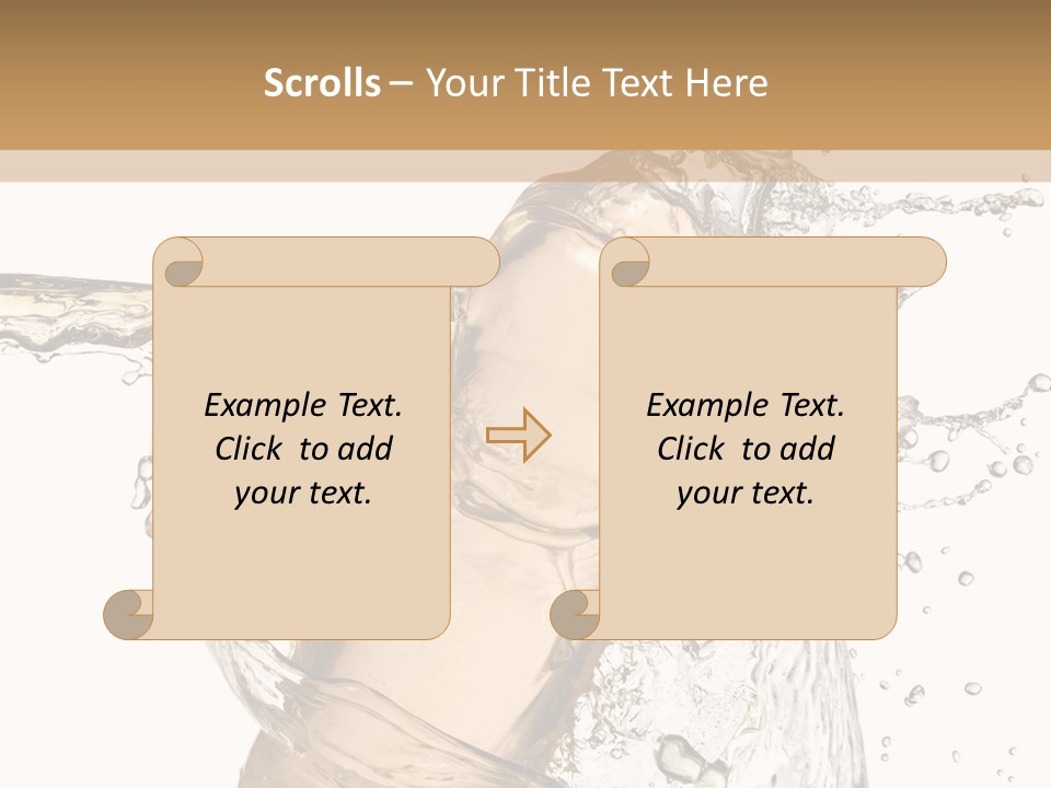 A Bottle Of Water Is Splashing Into The Water PowerPoint Template