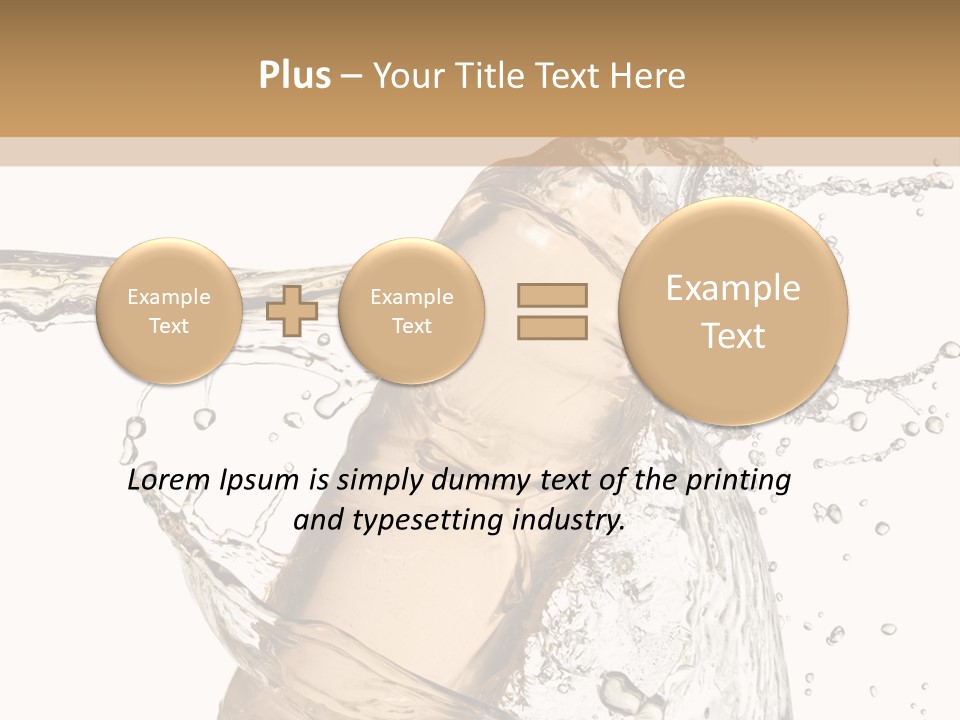A Bottle Of Water Is Splashing Into The Water PowerPoint Template