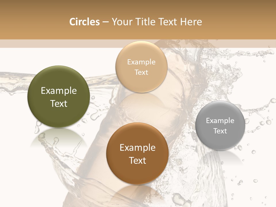 A Bottle Of Water Is Splashing Into The Water PowerPoint Template