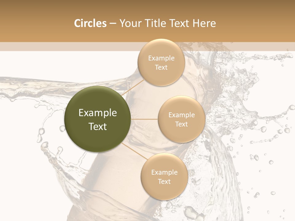 A Bottle Of Water Is Splashing Into The Water PowerPoint Template