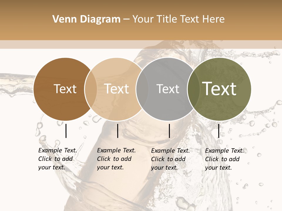 A Bottle Of Water Is Splashing Into The Water PowerPoint Template