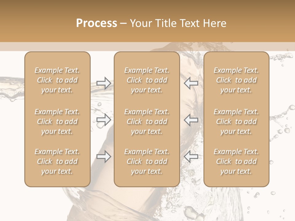 A Bottle Of Water Is Splashing Into The Water PowerPoint Template