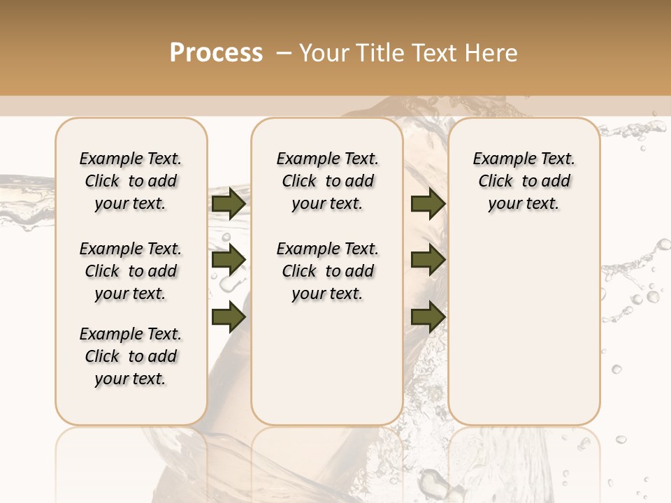 A Bottle Of Water Is Splashing Into The Water PowerPoint Template
