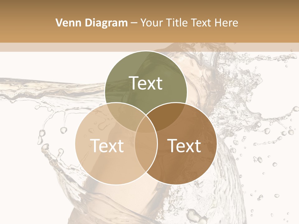 A Bottle Of Water Is Splashing Into The Water PowerPoint Template