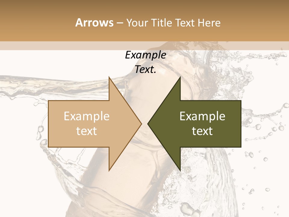 A Bottle Of Water Is Splashing Into The Water PowerPoint Template