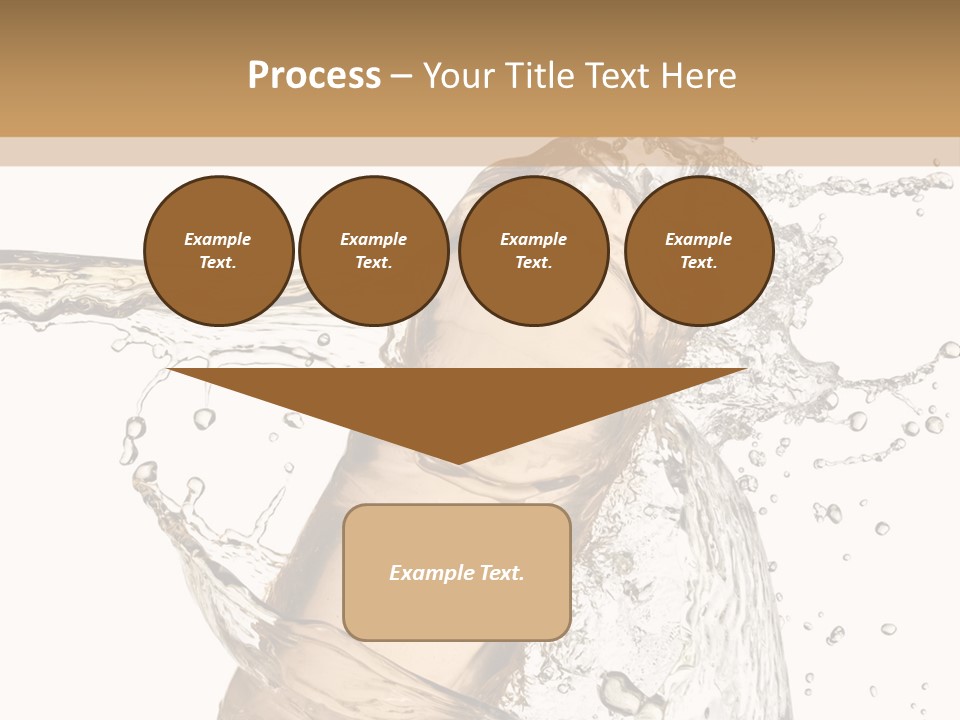 A Bottle Of Water Is Splashing Into The Water PowerPoint Template