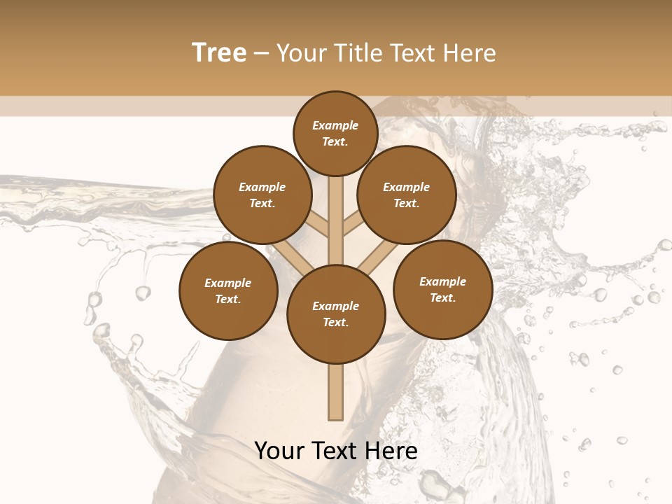 A Bottle Of Water Is Splashing Into The Water PowerPoint Template