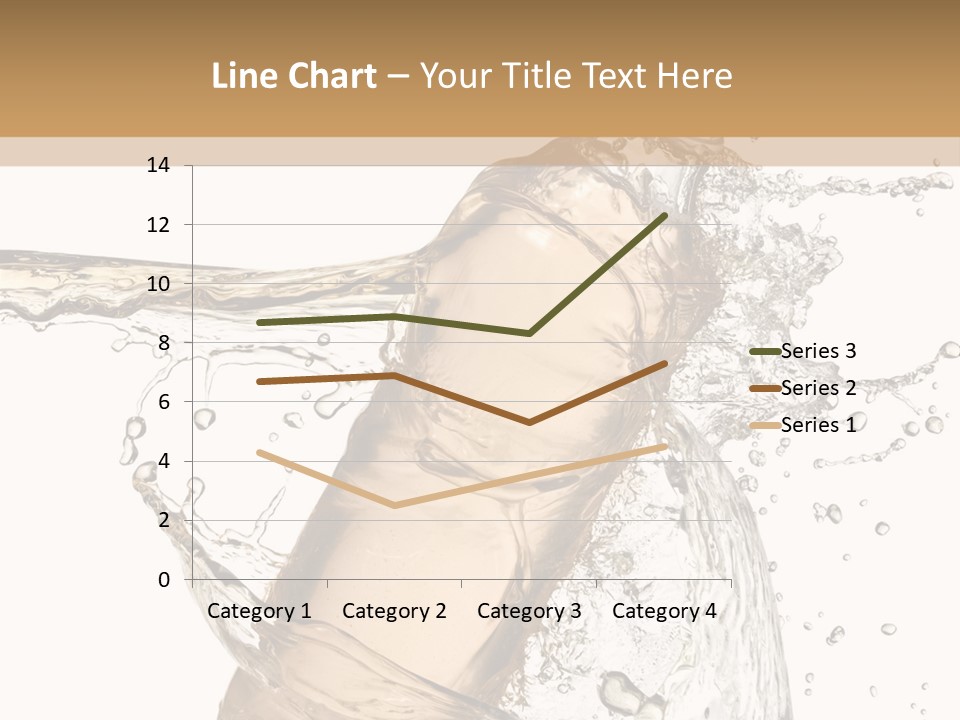 A Bottle Of Water Is Splashing Into The Water PowerPoint Template