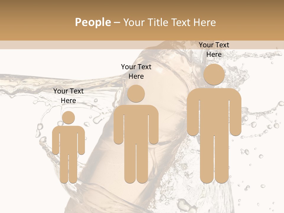 A Bottle Of Water Is Splashing Into The Water PowerPoint Template