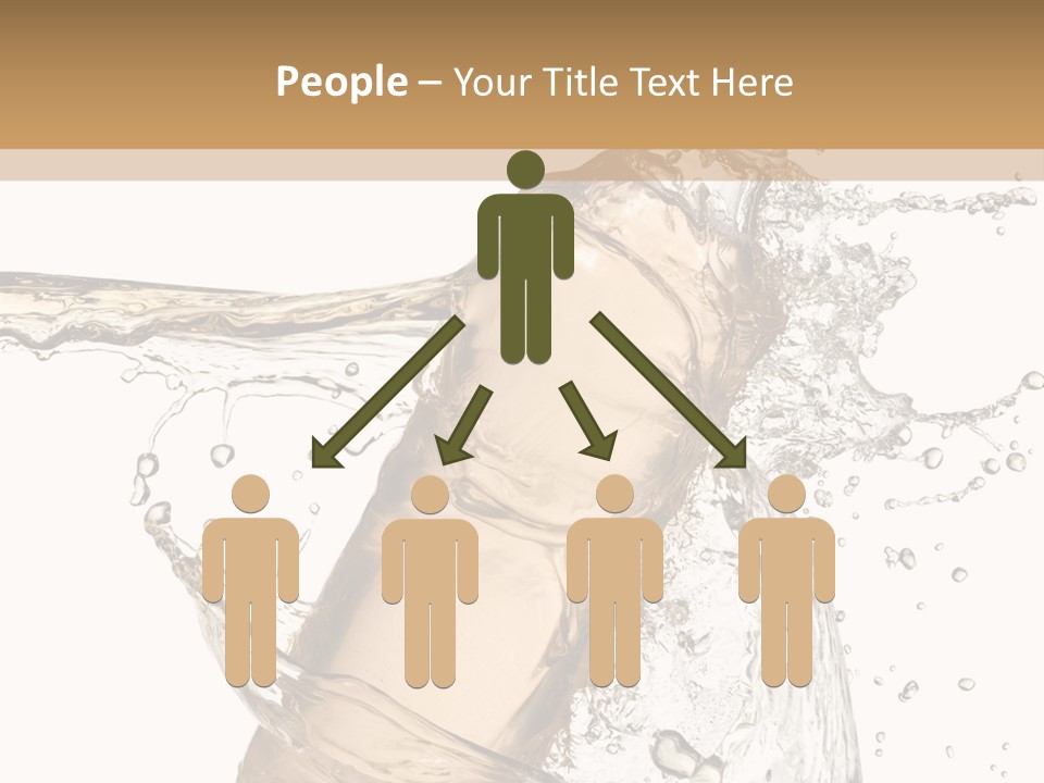 A Bottle Of Water Is Splashing Into The Water PowerPoint Template