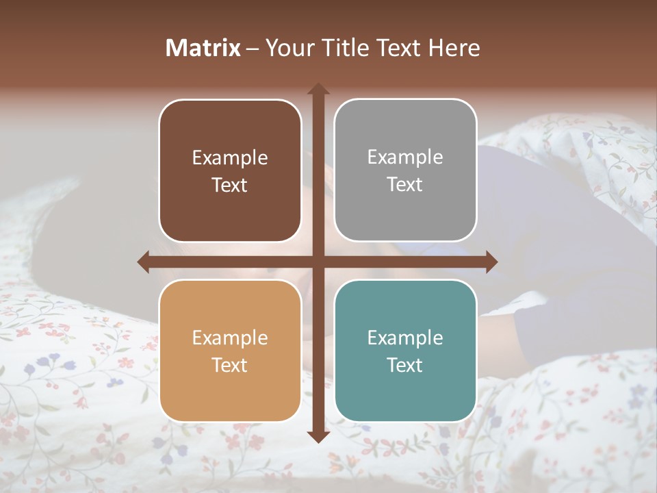 A Young Boy Sleeping On A Bed With A Pillow PowerPoint Template