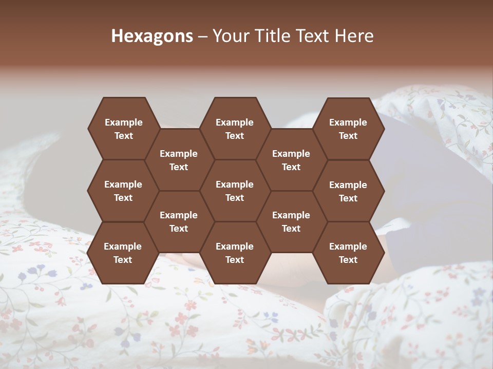 A Young Boy Sleeping On A Bed With A Pillow PowerPoint Template