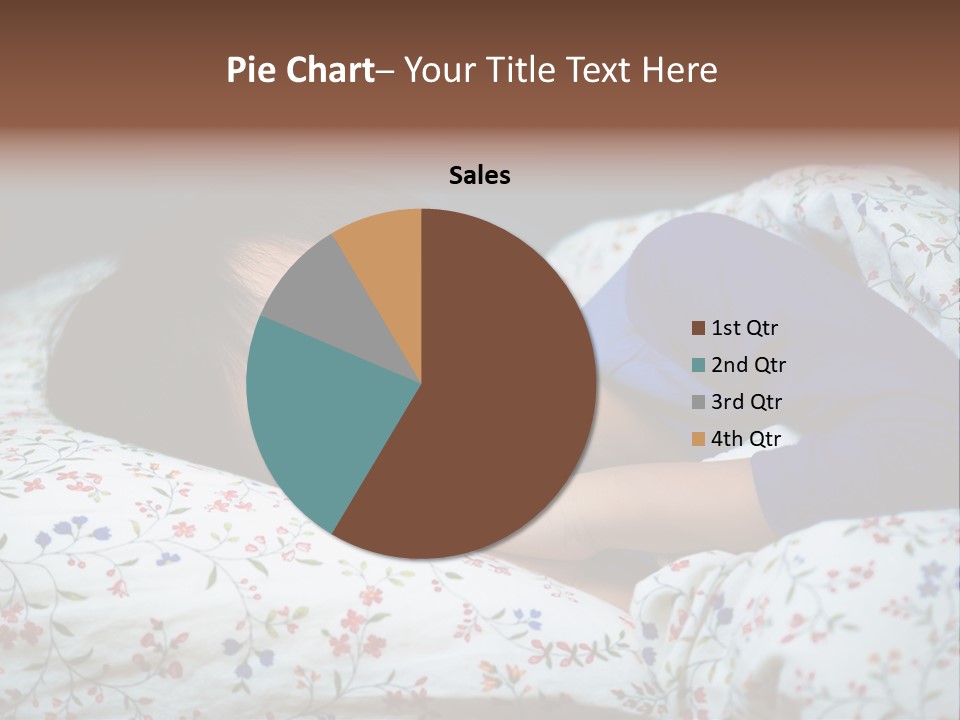 A Young Boy Sleeping On A Bed With A Pillow PowerPoint Template