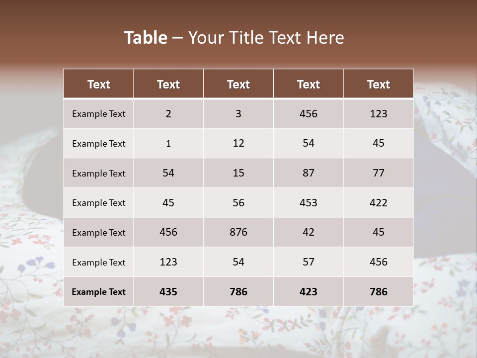 A Young Boy Sleeping On A Bed With A Pillow PowerPoint Template