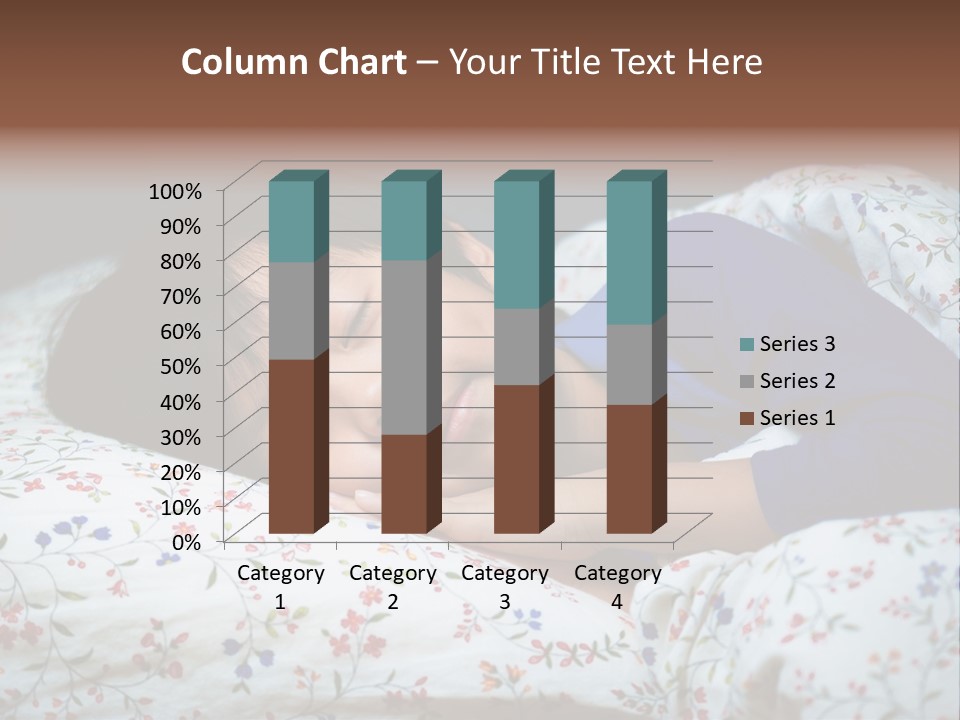 A Young Boy Sleeping On A Bed With A Pillow PowerPoint Template