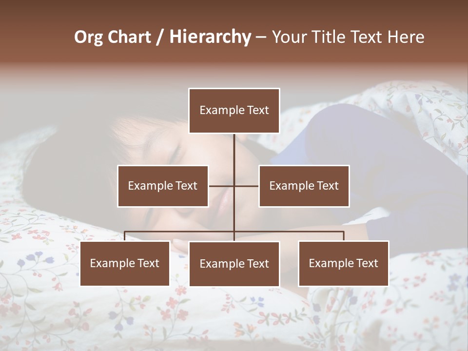 A Young Boy Sleeping On A Bed With A Pillow PowerPoint Template