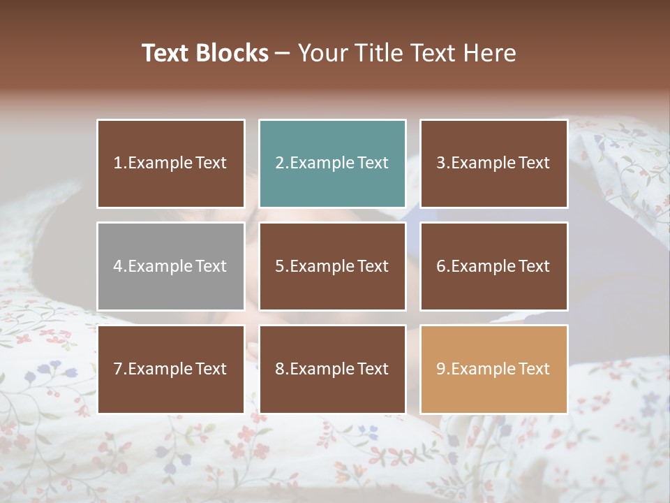 A Young Boy Sleeping On A Bed With A Pillow PowerPoint Template