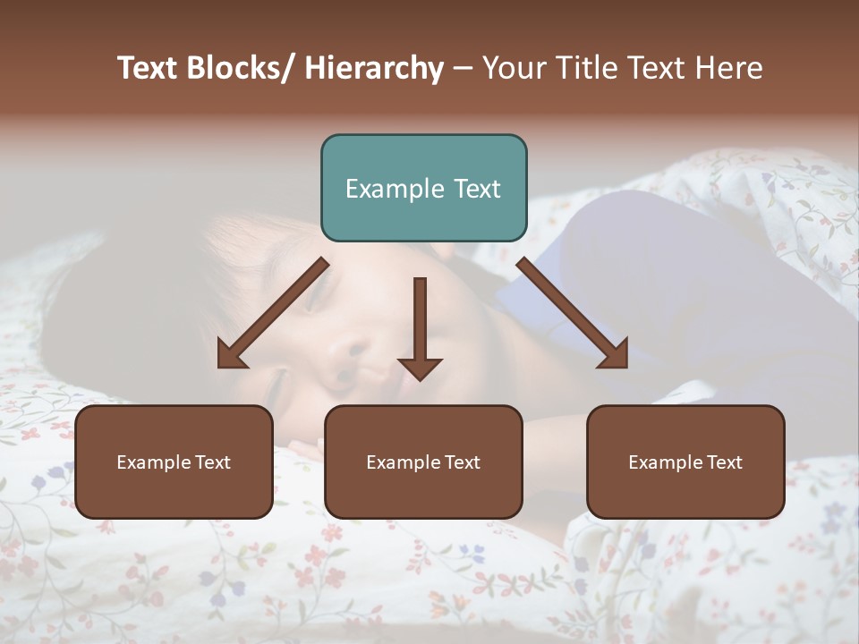 A Young Boy Sleeping On A Bed With A Pillow PowerPoint Template