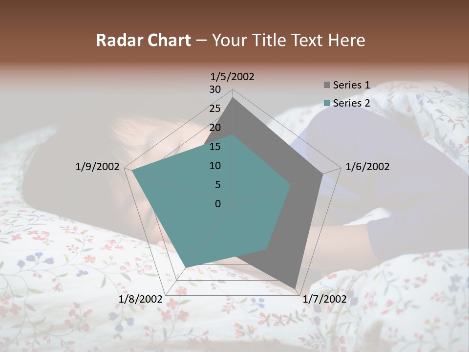 A Young Boy Sleeping On A Bed With A Pillow PowerPoint Template